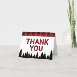 Buffalo Plaid Thank You Card Tack Kort