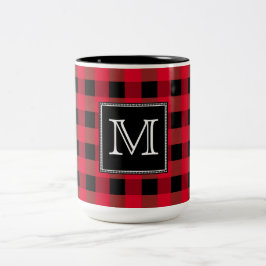 Buffalo plaid Två-Tonad mugg