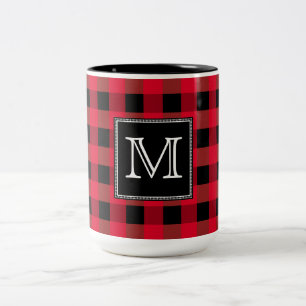 Buffalo plaid Två-Tonad mugg