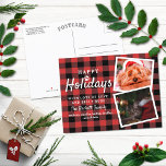 Buffalo Play 2 Photo Collage Pet Helgdag Meddelande Vykort<br><div class="desc">Dessa roligtar och moderna vykort för helgdag av husdjursfoto är perfekter att skicka ut till familj och vänner i julklapp. Anpassa enkelt designen med dina egna foton och texter så att vykorten blir perfekta för dina nära och kära den här helgdag.</div>