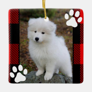 Buffalo Play Anpassningsbar Hund Pet Photo Julgransprydnad Keramik