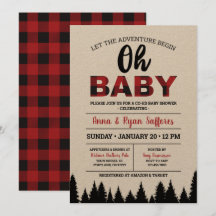 Buffalo Play Baby Shower-inbjudan - Oh Baby