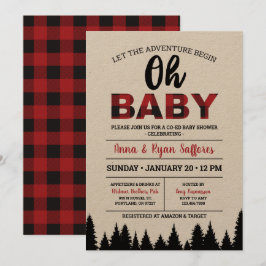 Buffalo Play Baby Shower-inbjudan - Oh Baby Inbjudningar