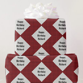 Buffalo Play Birthday Giftwrap Add Namn Presentpapper