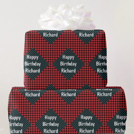 Buffalo Play Birthday Giftwrap Add Namn Presentpapper