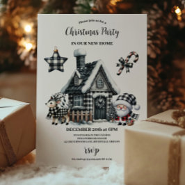 Buffalo Play Black and White Family-jul Inbjudningar