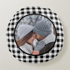 Buffalo Play Black White Fall Rund Kudde