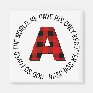 Buffalo Play Brev A Monogram Magnet