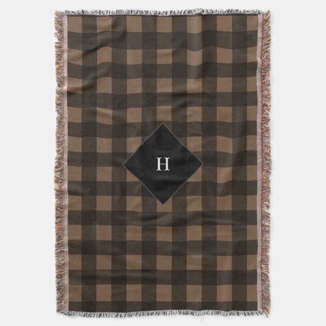 Buffalo Play Brown Monogram Filt (Framsidan Vertikal)