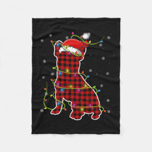 Buffalo Play Bulldog Santa jul Pajama Match Fleecefilt
