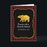 Buffalo Play Chalkboard julfotfoto Helgkort<br><div class="desc">Rustic christmas-hälsningskort med en buffelplatta med foto från mönster och guld och löv anpassade med ett eget foto.</div>