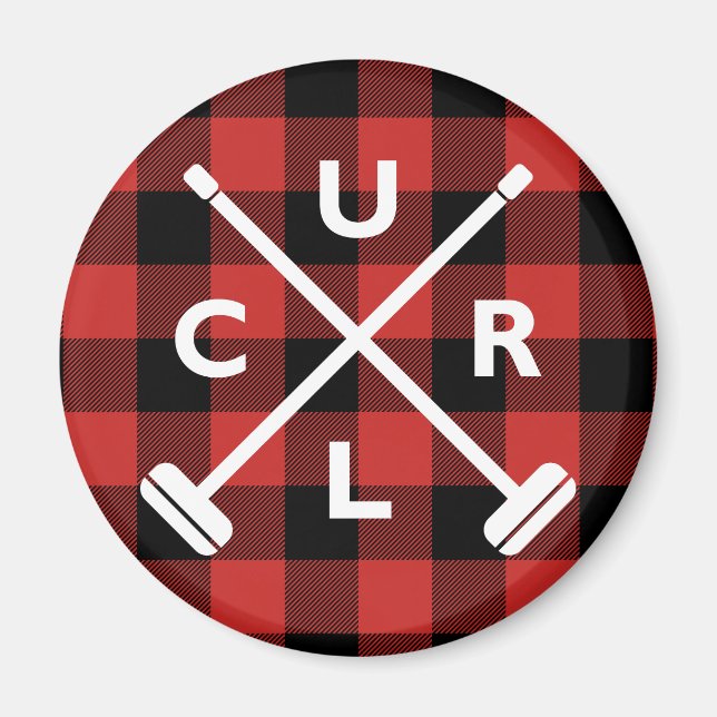 Buffalo Play Crossed Brooms Magnet - Red (Framsidan)