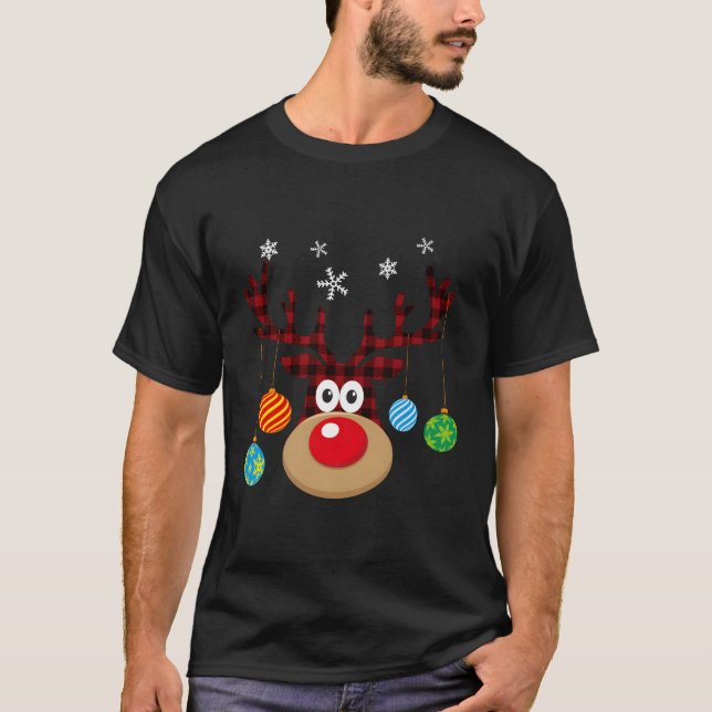 Buffalo Play Cute Reindeer julprydnader Sn T Shirt (Framsida)