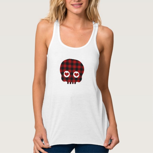 Buffalo Play Cute Skull Linne Med Racerback (Framsida)