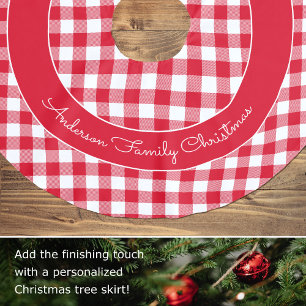 Buffalo Play Family Namn Rustic-julrött Julgransmatta Borstad Polyester