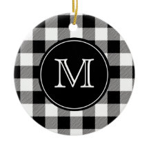 Buffalo Play Farmhouse Black and White Monogram