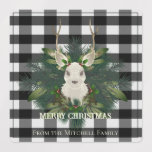 Buffalo Play Festive Reindeer Jul Helgdag Klistermärke<br><div class="desc">din helgdag baka med vänner och familj med Buffalo Play Festive Reindeer jul Helgdag Baking Labels. Etikettdesignen har en söt rensmak med adornerad helgdag mot en svart och vit gingham-bakgrund med ett utrymme som du kan anpassa med ditt eget Julhälsningar och släkt namn. Ytterligare presentartiklar och artiklar för hemdekorering som...</div>