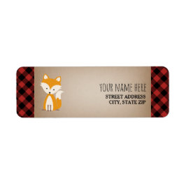 Buffalo Play Fox Baby Shower Returadress Etikett