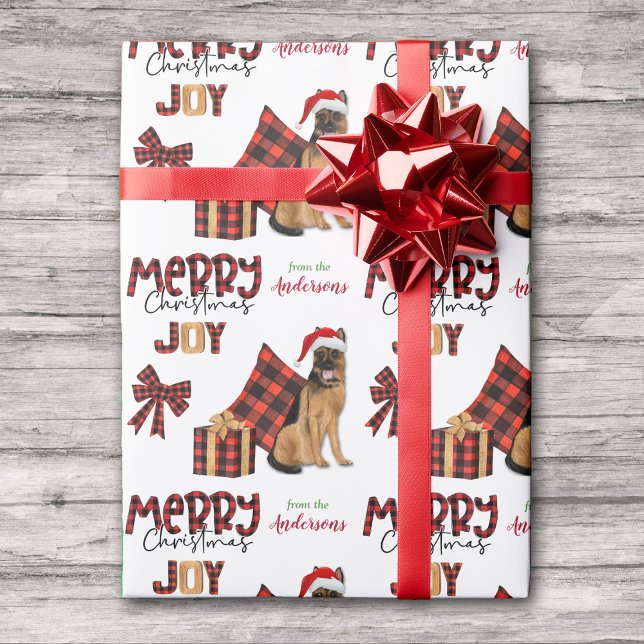 Buffalo Play German Shepherd Hund jul Presentpapper (Skapare uppladdad)