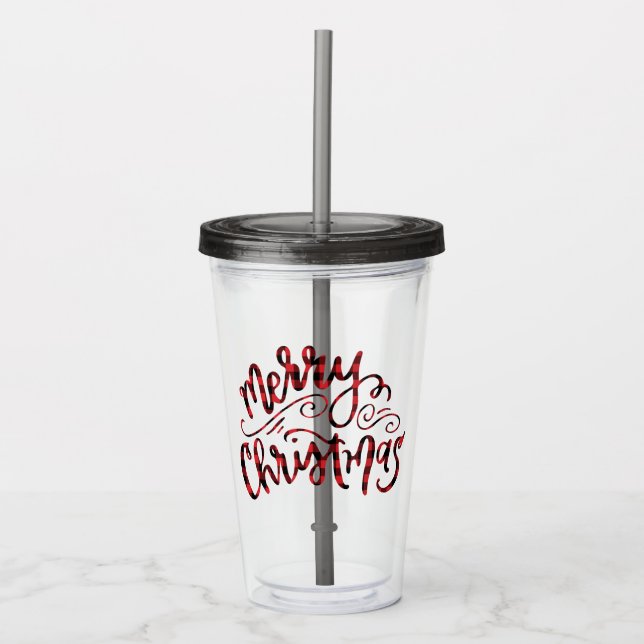 Buffalo Play God jul Acrylic Tumbler Take Away Mugg (Framsida)