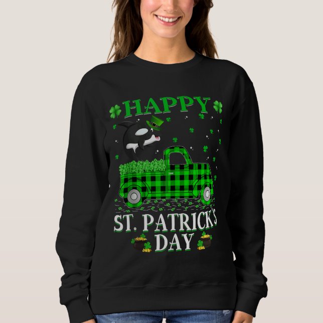 Buffalo Play Grönt Lastbil Orca Fish St Patrick S  T Shirt (Framsida)