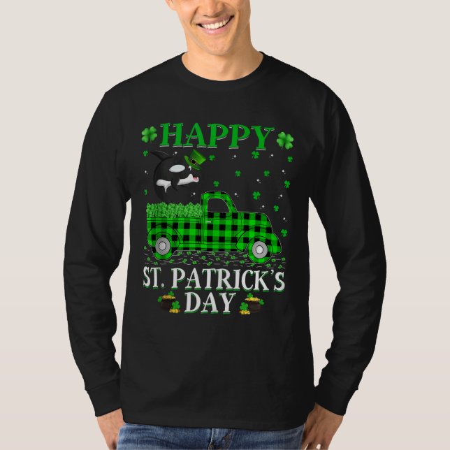 Buffalo Play Grönt Lastbil Orca Fish St Patrick S  T Shirt (Framsida)