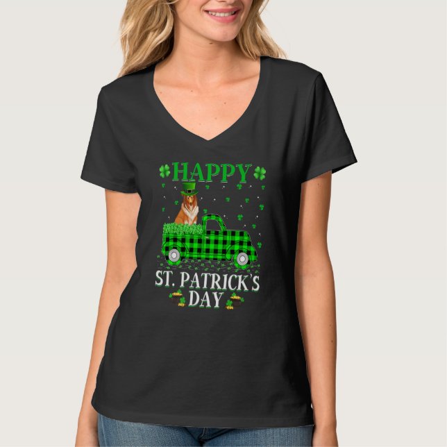 Buffalo Play Grönt Lastbil Sheepdog St. Patrick's  T Shirt (Framsida)