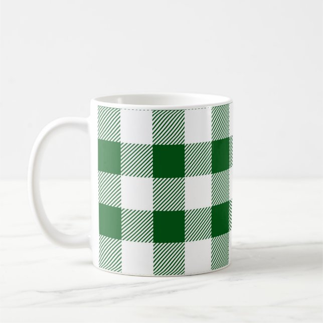 Buffalo Play Grönt Vitkontroll Kaffemugg (Vänster)