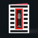 Buffalo Play Hanukkah Menorah Kort<br><div class="desc">En strimmig och buffelplaid hanukkiah fylls av färgstarka hjärlågor i ett fet rött ram och läggs ovanpå fet svart och vitt rand. Insida-kortet har "Hanukkah Blessings!" och är kantat och samordnat för ditt skrivnöje. ~ karyn</div>