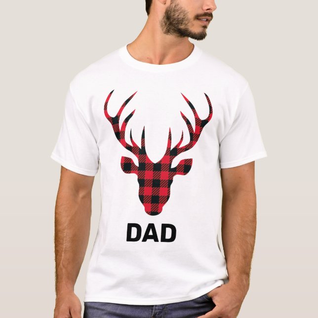 Buffalo Play Hjort Head-familjen T Shirt (Framsida)