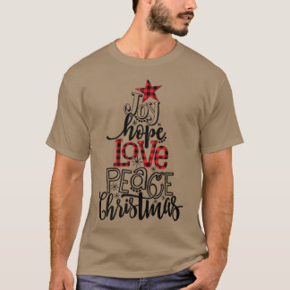 Buffalo Play Joy Hope Kärlek Peace Julgran P T Shirt