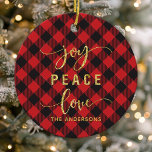 Buffalo Play Joy Peace Kärlek Monogram jul Julgransprydnad Keramik<br><div class="desc">Buffalo Play Joy Peace Kärlek Monogram jul Ceramic Ornament</div>