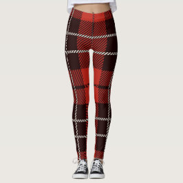 Buffalo Play jul Red White Black Patterned Leggings