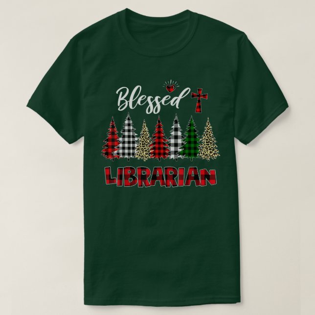 Buffalo Play Julgran Blsed Librarian Chr T Shirt (Design framsida)