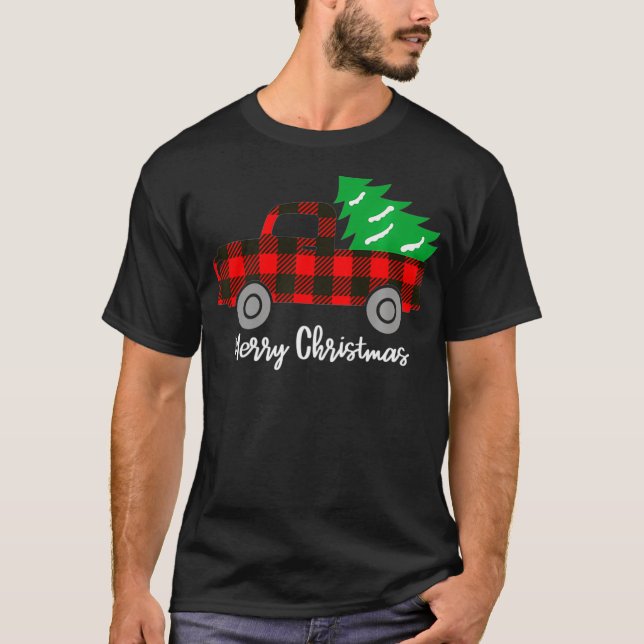 Buffalo Play Julgran Red Lastbil Premium (2 T Shirt (Framsida)