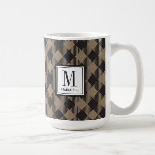 Buffalo Play Khaki Monogram Namn Kaffemugg