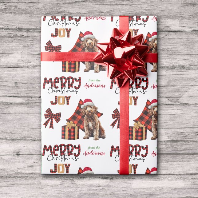 Buffalo Play Labradoodle Hund jul Presentpapper (Skapare uppladdad)