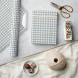 Buffalo Play Land Grönt Farmhouse White Presentpapper<br><div class="desc">Söt enkel grönt och chic plaid,  gingham land,  bondhus,  papper julomslutning.</div>