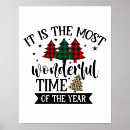 Buffalo Play Leopard Mönster Julgran Poster