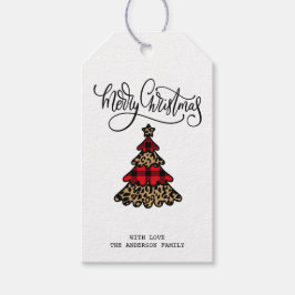 Buffalo Play & Leopard Mönster Julgran Presentetikett