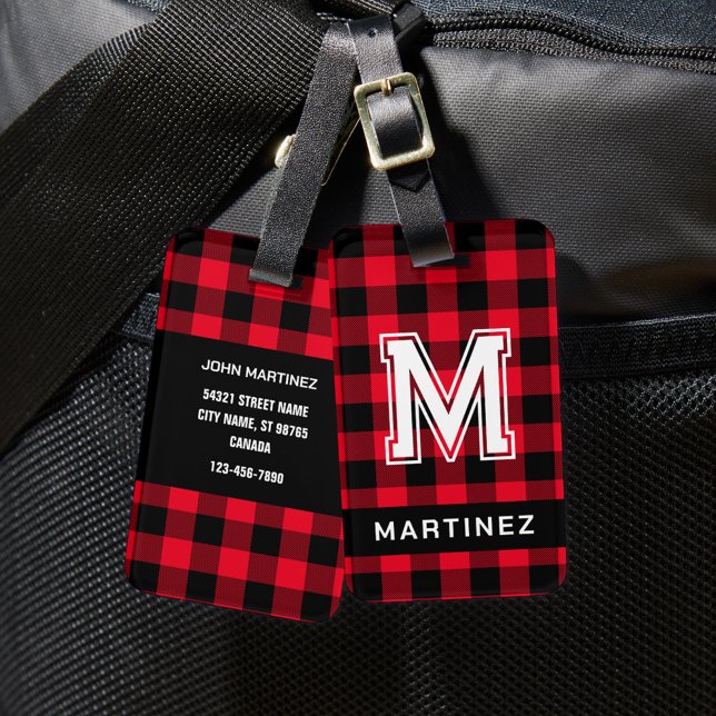 Buffalo Play Luggage Tag med Monogram Bagagebricka (Skapare uppladdad)