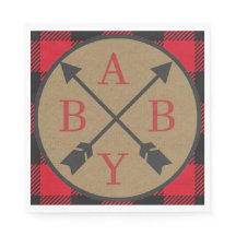 Buffalo Play Lumberjack Baby Shower Napkin