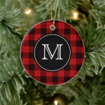 Buffalo Play Lumberjack Red and Black Monogram