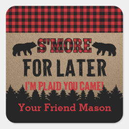 Buffalo Play Lumberjack S more Favor Sticker Fyrkantigt Klistermärke