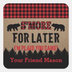 Buffalo Play Lumberjack S more Favor Sticker Fyrkantigt Klistermärke