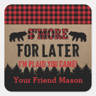 Buffalo Play Lumberjack S more Favor Sticker Fyrkantigt Klistermärke