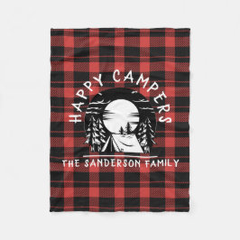Buffalo Play Lycklig Campers Family Namn Camping Fleecefilt