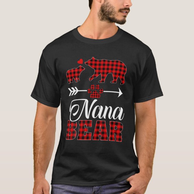 Buffalo Play Matching Familjejul Nana Bear T Shirt (Framsida)