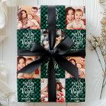 Buffalo Play Merry och Bright julfoto Presentpapper<br><div class="desc">Buffalo satte munkavle och ljusa julfotomappning Pappert. Anpassa anpassad design med din egen familj namn,  år och upp till 10 foton!</div>