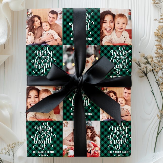 Buffalo Play Merry och Bright julfoto Presentpapper (Skapare uppladdad)